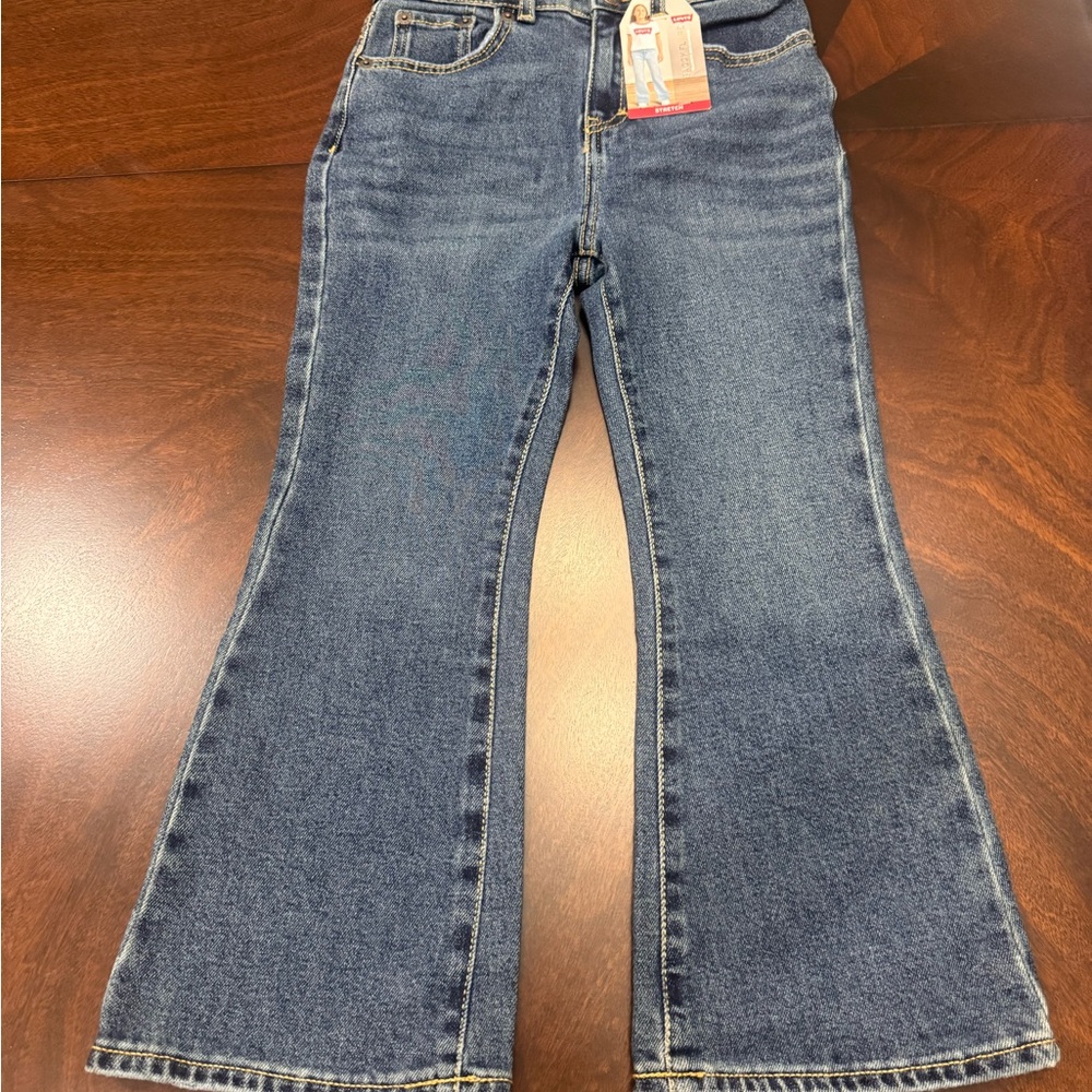 Levi's Girls Baggy Medium Blue Flare Jeans, size 6